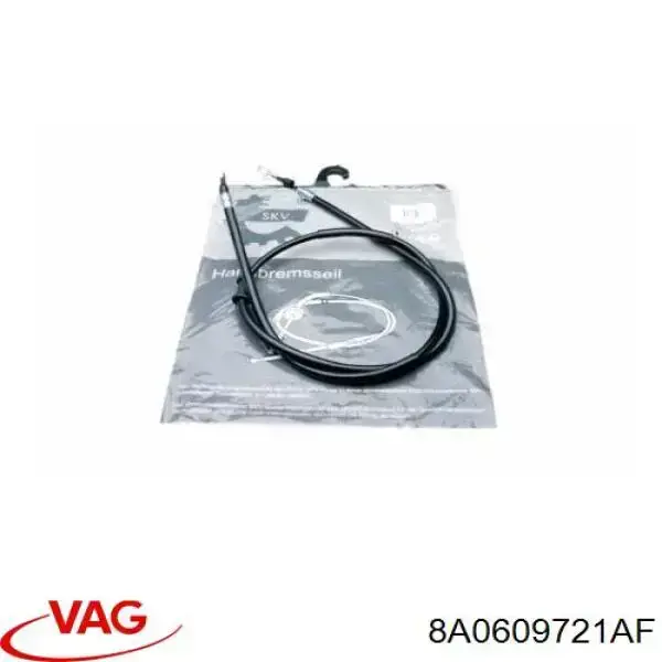 Купити 8A0609721AF VAG Трос ручного гальма задній, правий/лівий