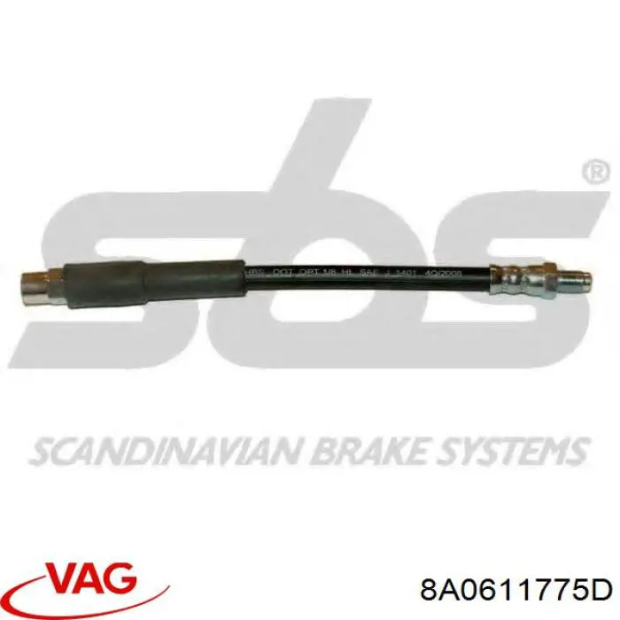 8A0611775D VAG Шланг гальмівний задній