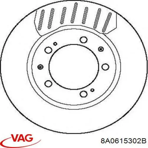 Диск переднього гальма VAG 8A0615302B ціна, від 31.57 USD