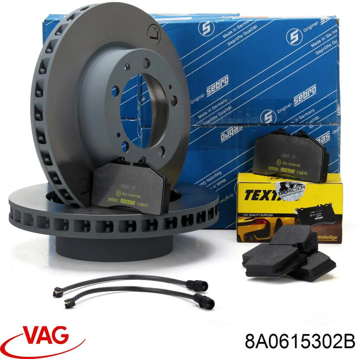 Гальмівні диски передні 8A0615302B VAG