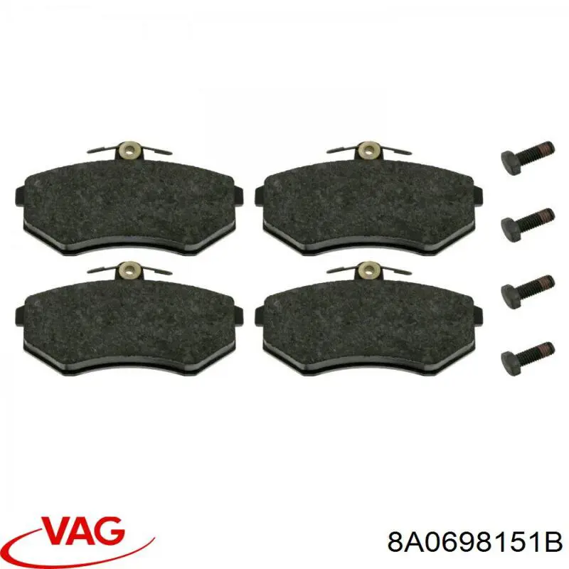Купити 8A0698151B VAG Колодки гальмівні передні, дискові