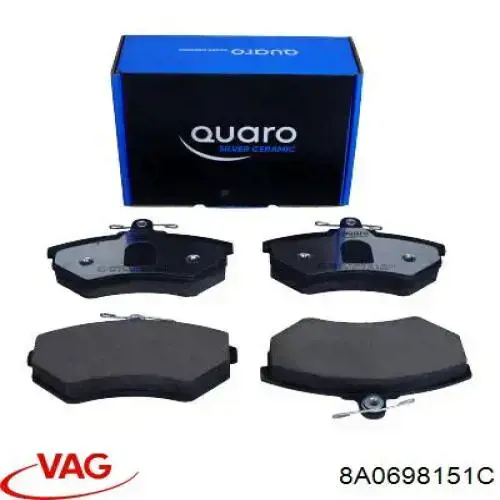 Купити 8A0698151C VAG Колодки гальмівні передні, дискові