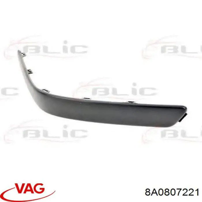 8A0807221 VAG Молдинг бампера переднього, лівий