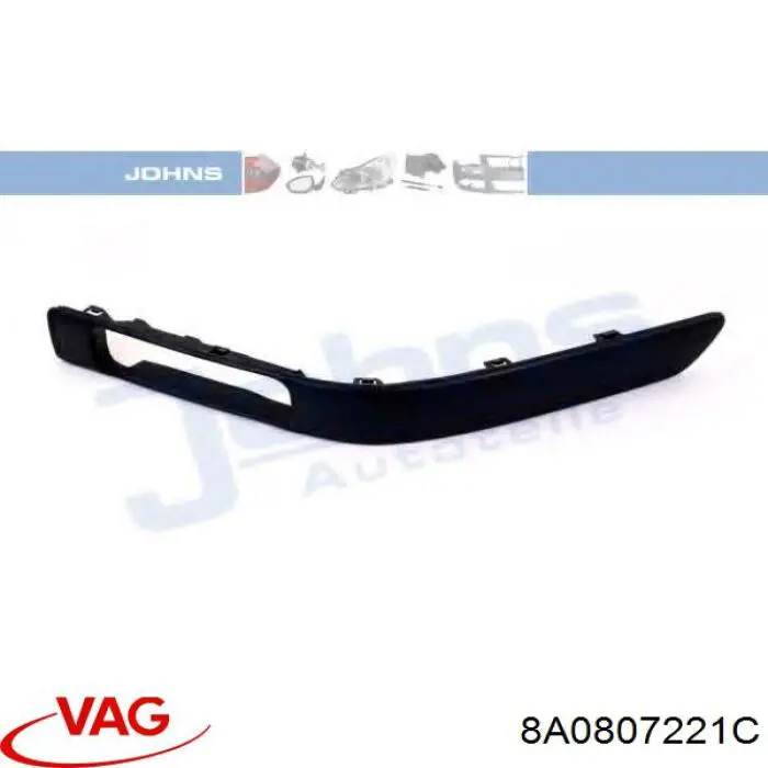 Накладка бампера переднього, ліва VAG 8A0807221C ціна, від 10.36 USD
