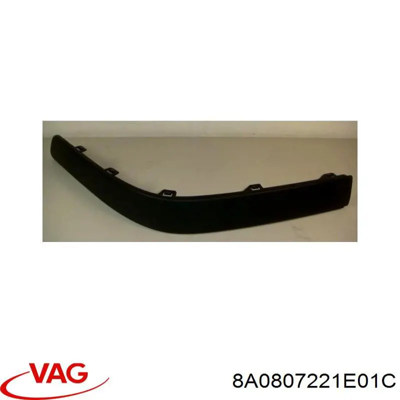 Купити 8A0807221E01C VAG Накладка бампера переднього, ліва