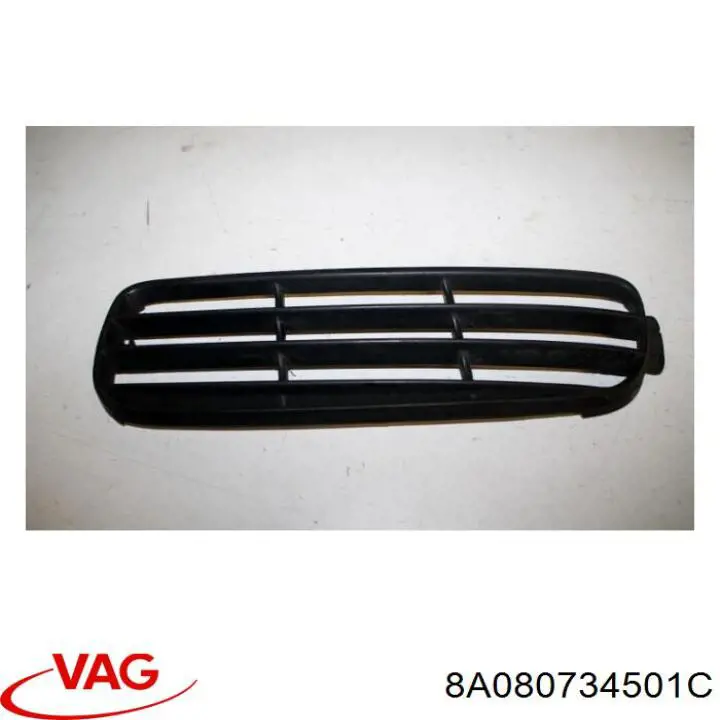 Решітка переднього бампера, ліва VAG 8A080734501C ціна, від 6.33 USD