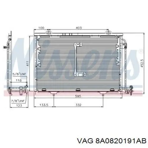 Ресивер-осушувач кондиціонера VAG 8A0820191AB ціна, від 19.00 USD