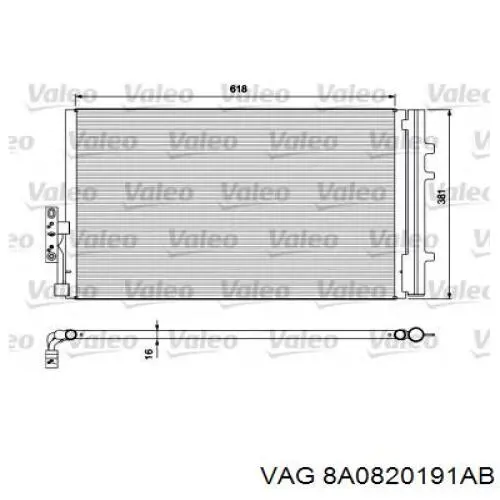 Купити 8A0820191AB VAG Ресивер-осушувач кондиціонера