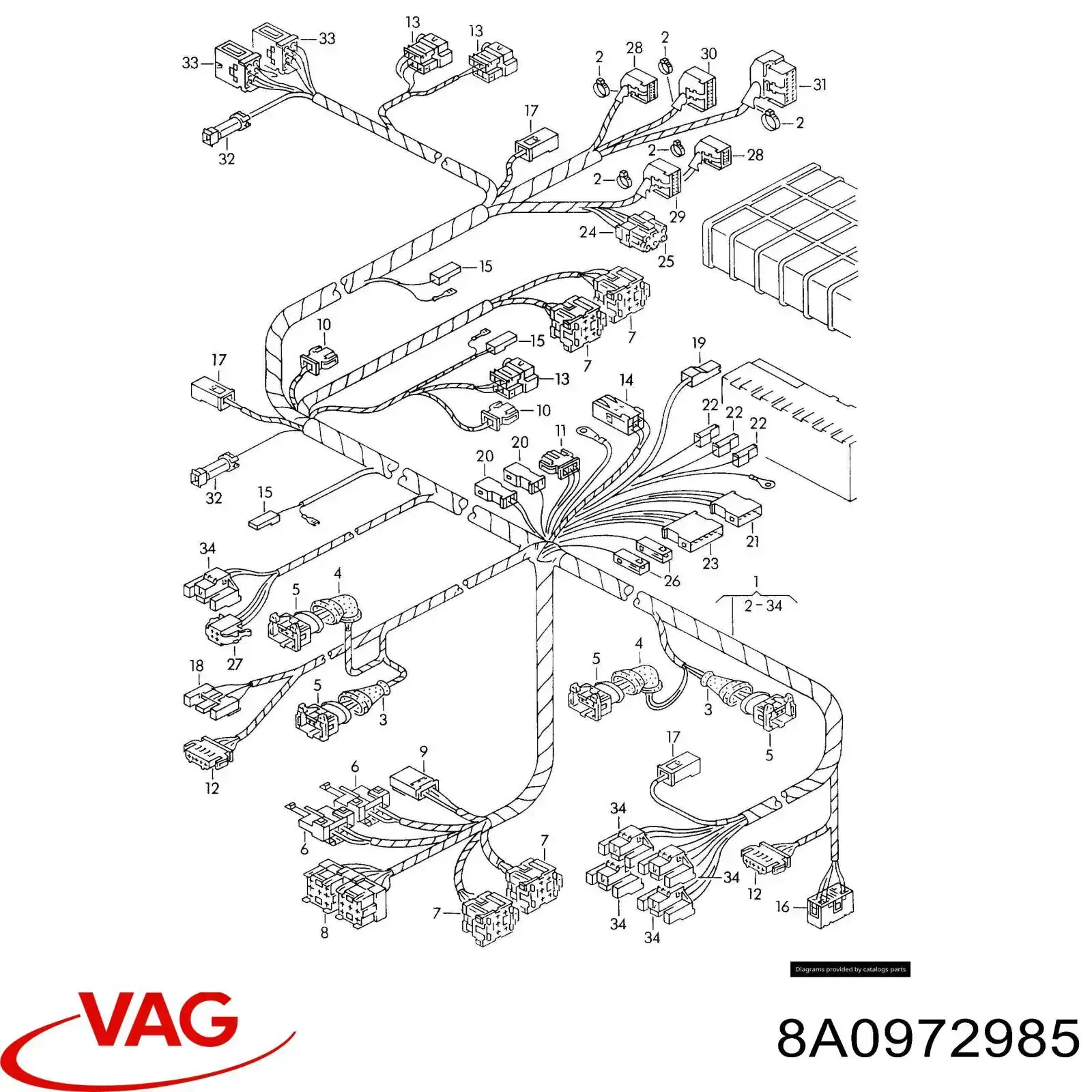  VAG 8A0972985 ціна, від 2.53 USD