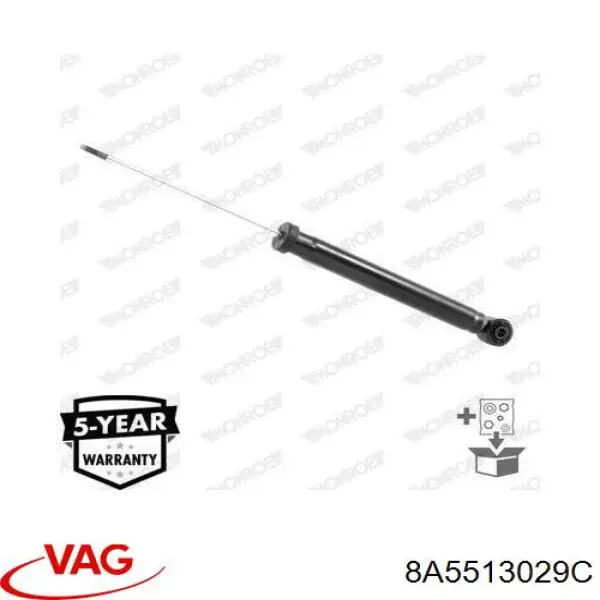 Амортизатор задній VAG 8A5513029C ціна, від 111.69 USD