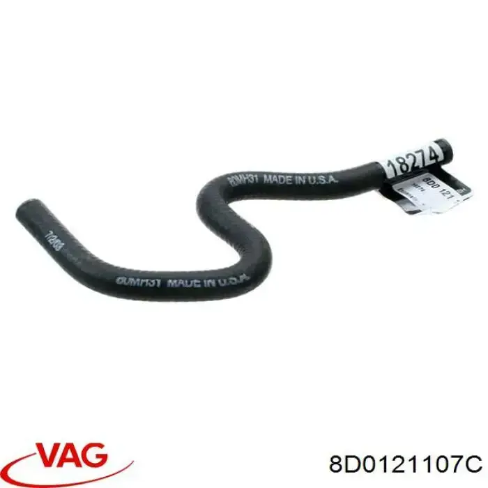 Купити 8D0121107C VAG Шланг розширювального бачка, верхній