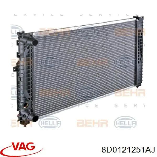 Радіатор основний VAG 8D0121251AJ ціна, від 52.48 USD