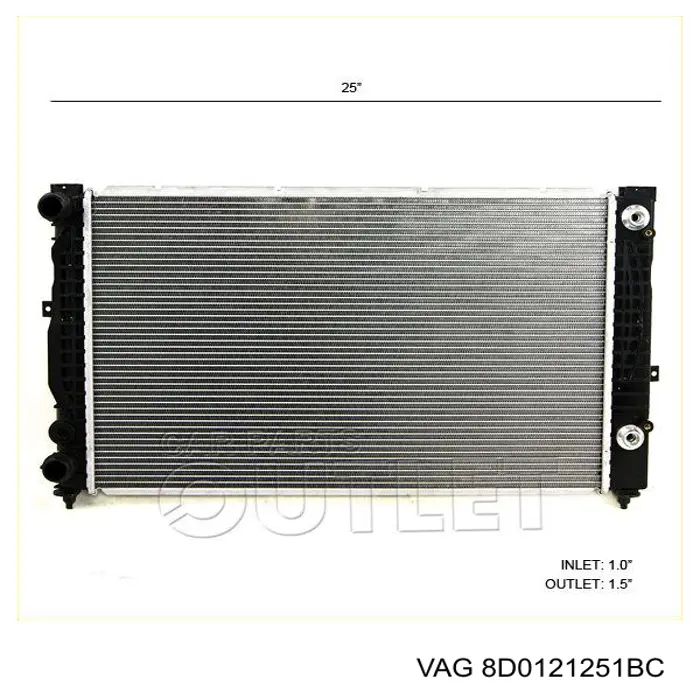Радіатор основний VAG 8D0121251BC ціна, від 68.46 USD