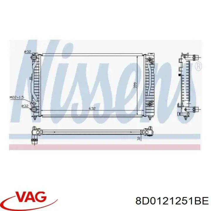 8D0121251BE VAG радіатор охолодження двигуна