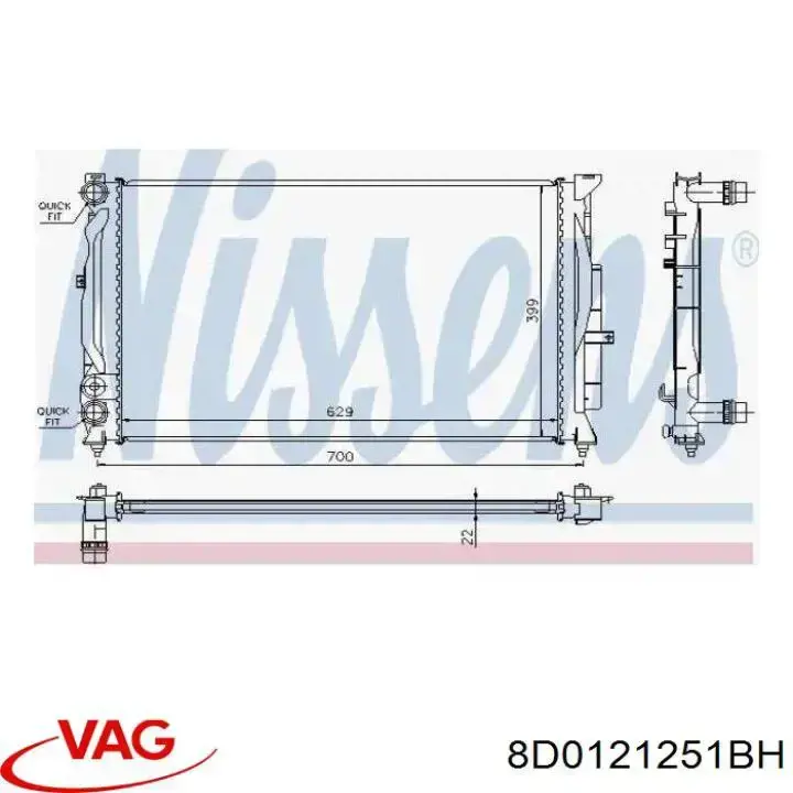 Радіатор охолодження двигуна 8D0121251BH VAG