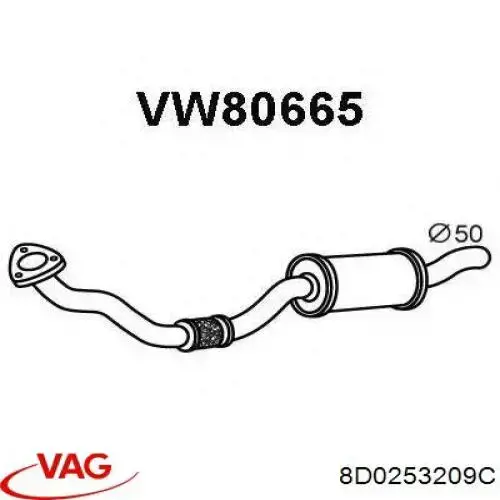 Купити 8D0253209C VAG Вихлоп