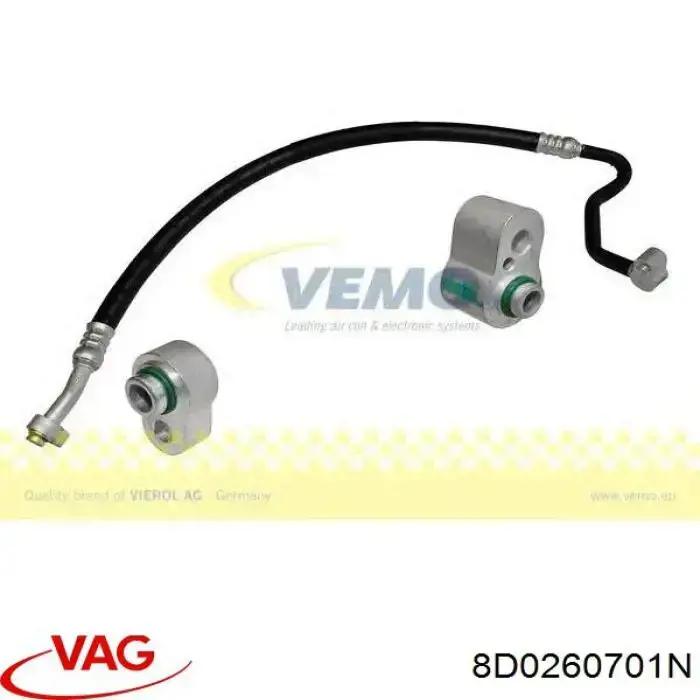V15200022 Vemo Шланг кондиціонера, від компресора до радіатора