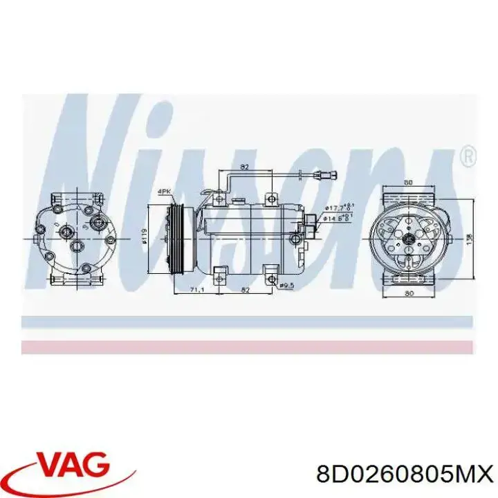 8D0260805MX VAG компресор кондиціонера