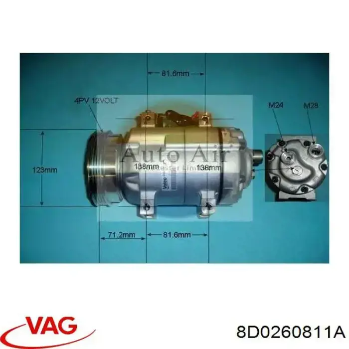 8D0260811A VAG компресор кондиціонера