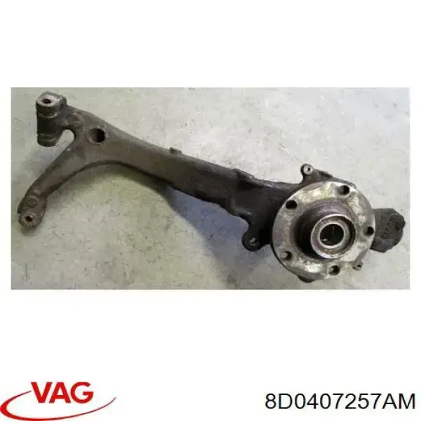 Цапфа - поворотний кулак передній, лівий 8D0407257AM VAG