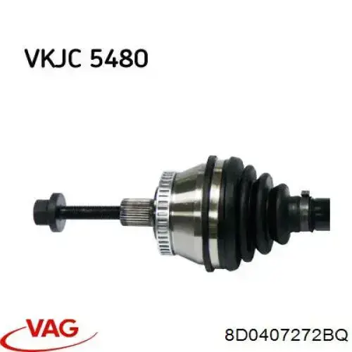 Піввісь передня, права VAG 8D0407272BQ ціна, від 96.81 USD