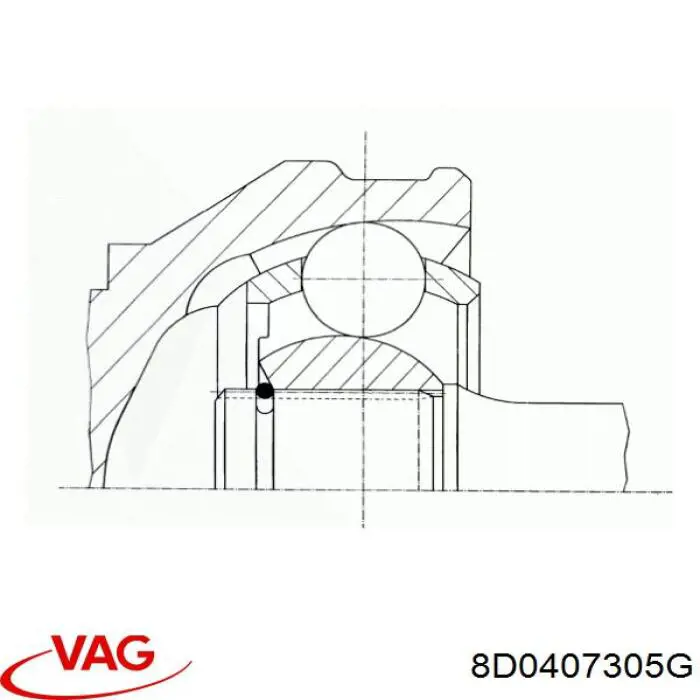 ШРУС зовнішній передній 8D0407305G VAG