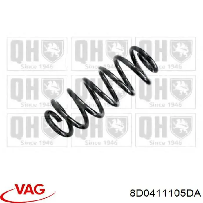 Пружина передня VAG 8D0411105DA ціна, від 340.41 USD