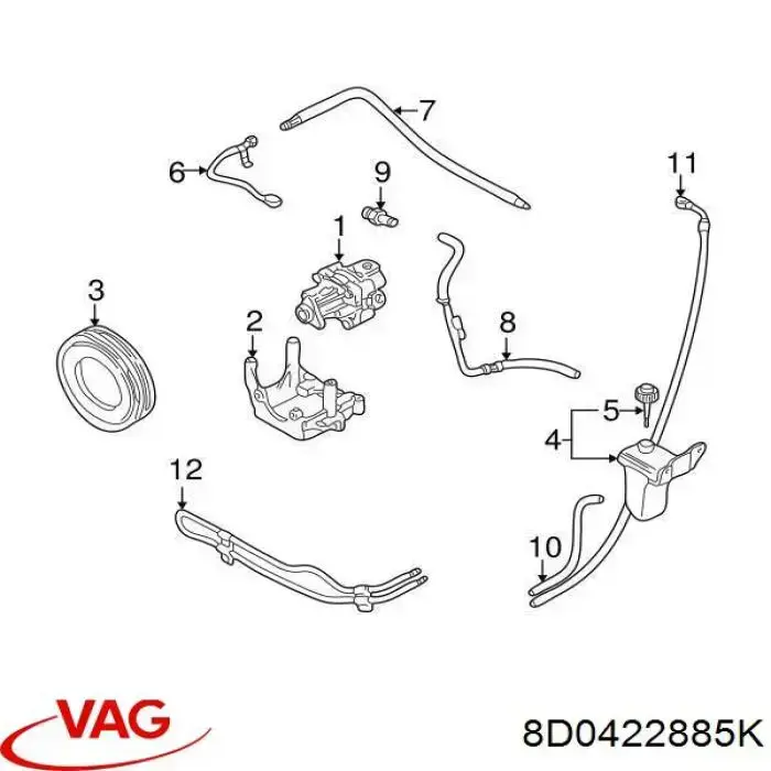 Купити 8D0422885K VAG Радіатор ГПК