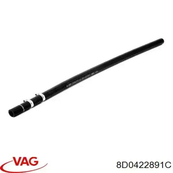 Шланг ГПК, низького тиску, від радіатора до бачка 8D0422891C VAG