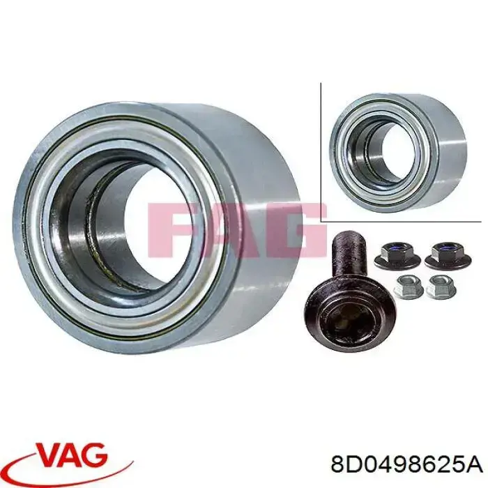 Комплект підшипник маточини передньої VAG 8D0498625A ціна, від 16.79 USD