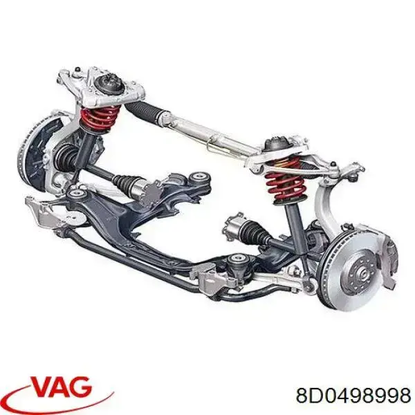 Комплект передніх важелів VAG 8D0498998 ціна, від 176.64 USD