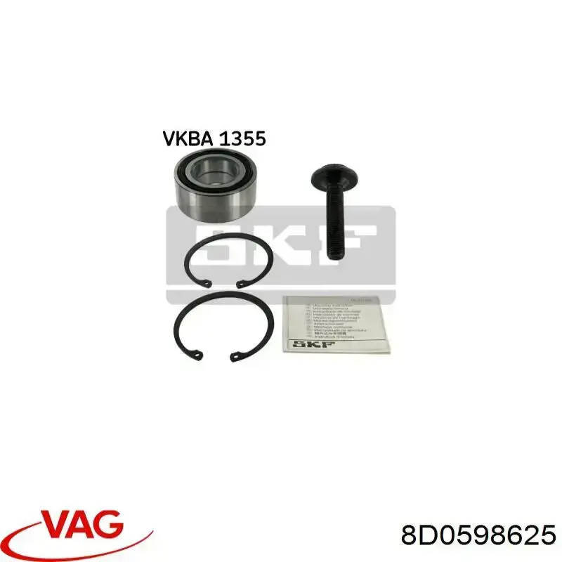 Підшипник задньої ступиці 8D0598625 VAG