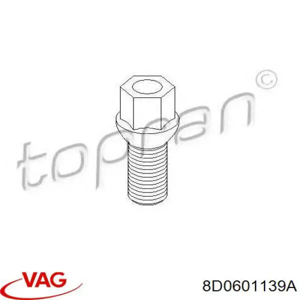 Купити 8D0601139A VAG Колісний болт