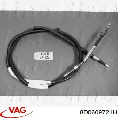 Трос ручного гальма задній, правий/лівий VAG 8D0609721H ціна, від 15.42 USD