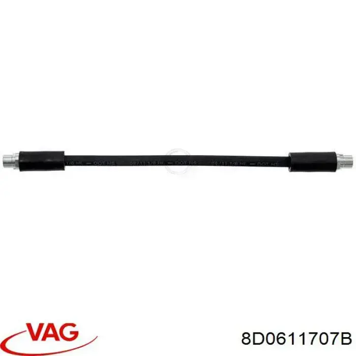 Шланг гальмівний передній VAG 8D0611707B ціна, від 5.08 USD