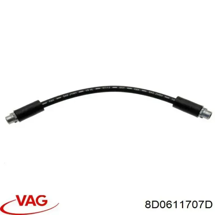 Шланг гальмівний передній VAG 8D0611707D ціна, від 4.74 USD