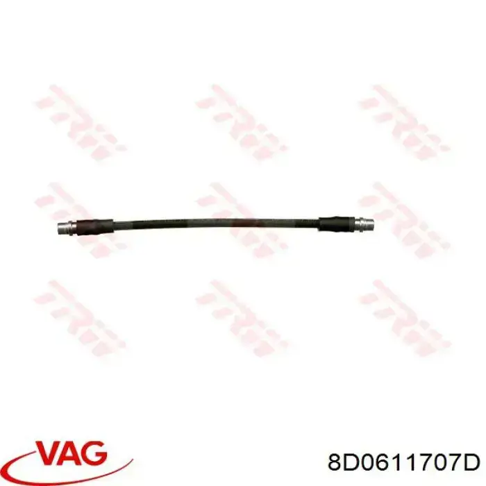 Шланг гальмівний передній VAG 8D0611707D ціна, від 4.74 USD