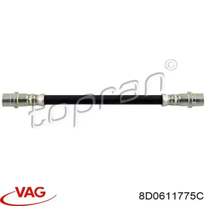 Шланг гальмівний задній VAG 8D0611775C ціна, від 3.63 USD