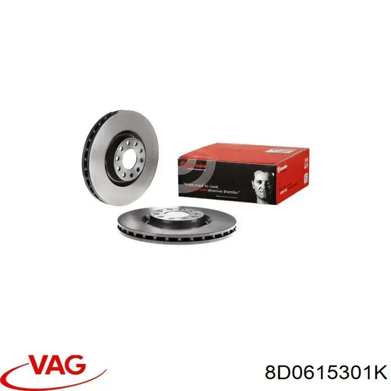 8D0615301K VAG Гальмо дискове переднє