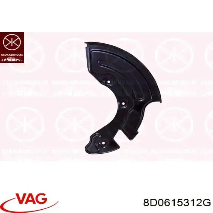 Купити 8D0615312G VAG Захист гальмівного диска, переднього, правого
