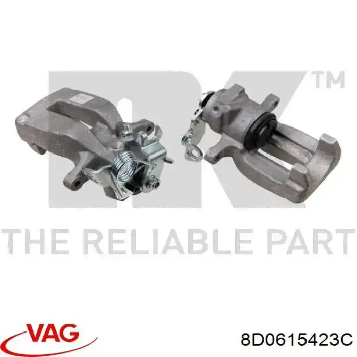 Супорт гальмівний задній лівий VAG 8D0615423C ціна, від 48.20 USD