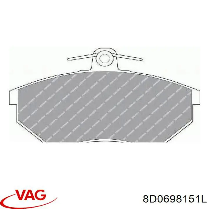 Передні тормозні колодки 8D0698151L VAG