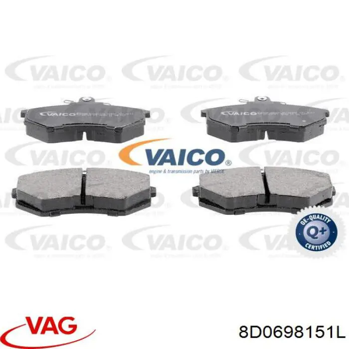 8D0698151L VAG Передні гальмівні колодки