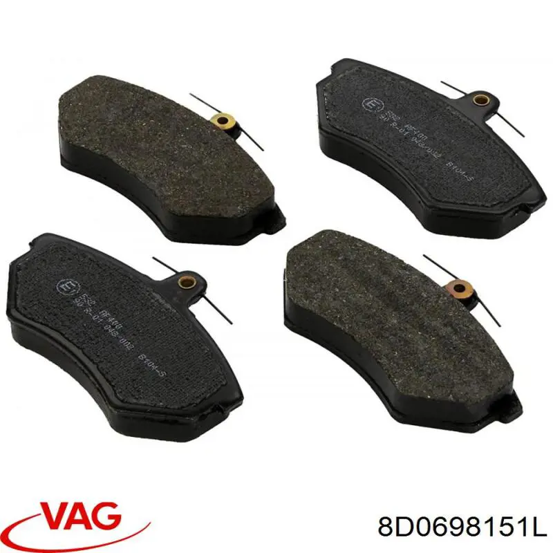 Купити 8D0698151L VAG Колодки гальмівні передні, дискові
