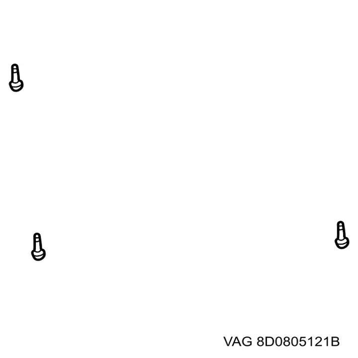 Болт/гайка кріплення 8D0805121B VAG