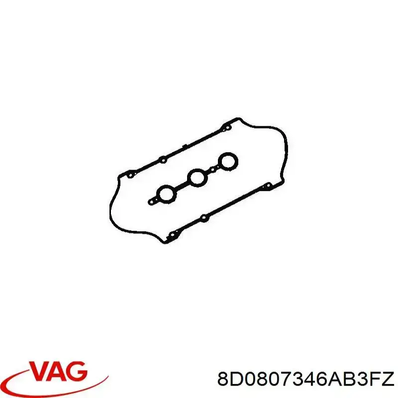 Купити 8D0807346AB3FZ VAG Решітка переднього бампера, права