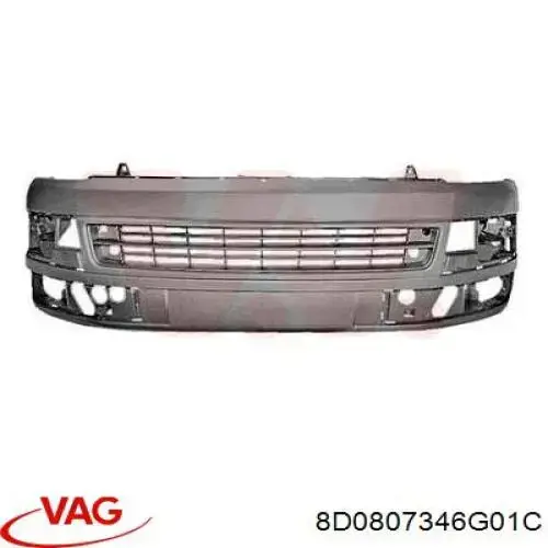 Решітка переднього бампера, права VAG 8D0807346G01C ціна, від 5.40 USD