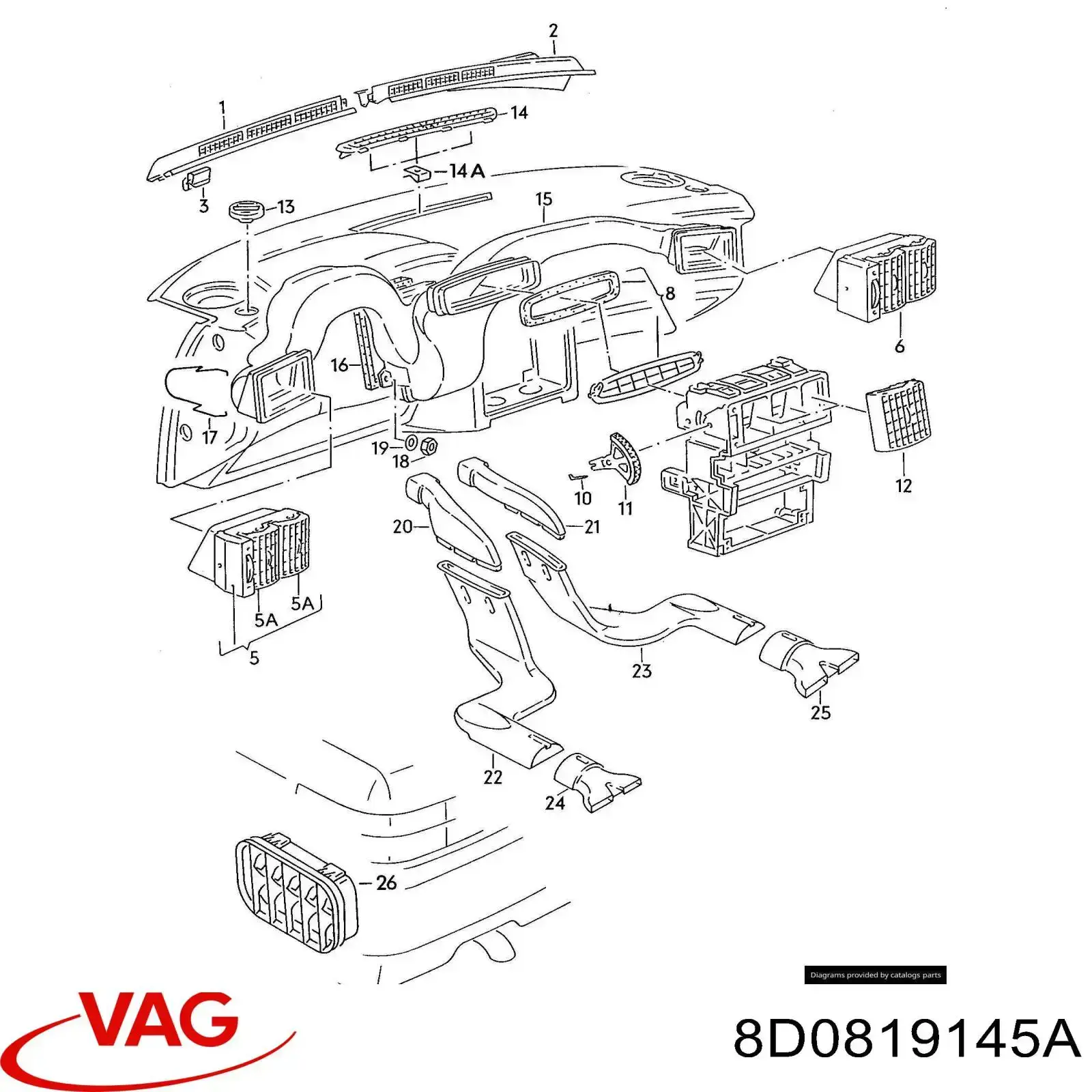  VAG 8D0819145A ціна, від 2.51 USD