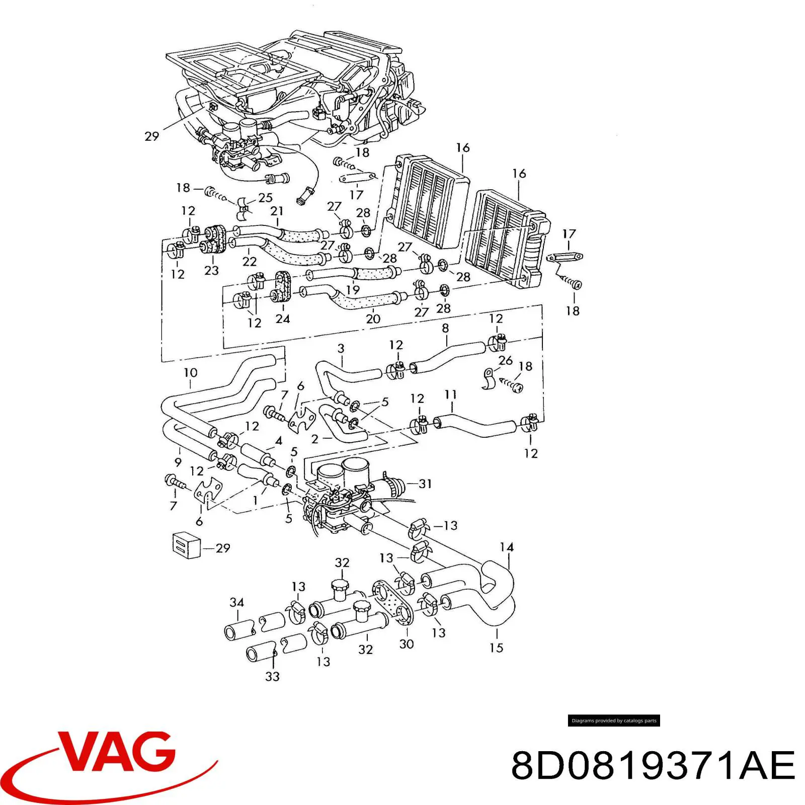  VAG 8D0819371AE ціна, від 165.62 USD
