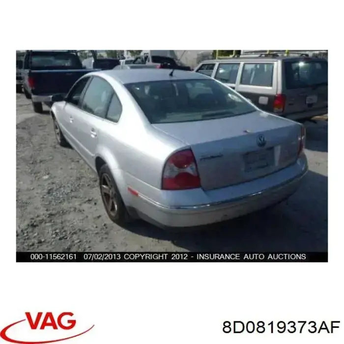 Купити 8D0819373AF VAG Шланг радіатора опалювача/пічки, обратка